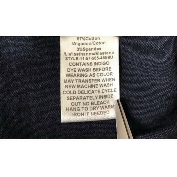 Vtg Stetson 3/4 Sleeve Studded Western Jean Dress - Picture 10 of 10